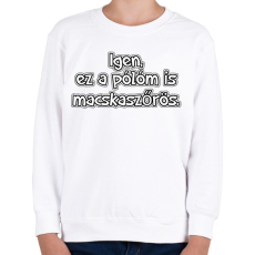 PRINTFASHION Macskaszőrös - Gyerek pulóver - Fehér