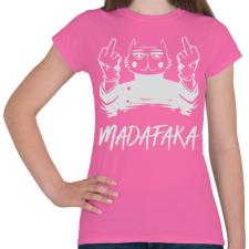 PRINTFASHION Madafaka - macska sötét alaphoz - Női póló - Rózsaszín női póló