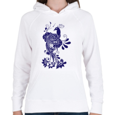 PRINTFASHION Madár2 - Női kapucnis pulóver - Fehér női pulóver, kardigán