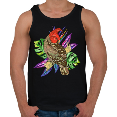 PRINTFASHION Madár  - Férfi atléta - Fekete