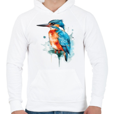 PRINTFASHION madár - Férfi kapucnis pulóver - Fehér