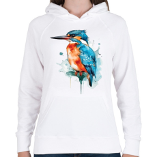 PRINTFASHION madár - Női kapucnis pulóver - Fehér