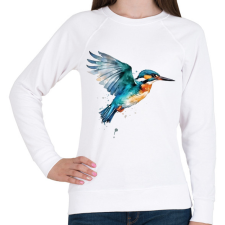 PRINTFASHION madár - Női pulóver - Fehér női pulóver, kardigán