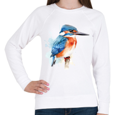 PRINTFASHION madár - Női pulóver - Fehér női pulóver, kardigán