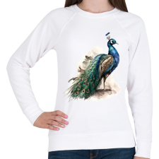 PRINTFASHION madár - Női pulóver - Fehér női pulóver, kardigán