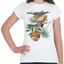 PRINTFASHION Madarak - Női póló - Fehér női póló