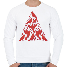 PRINTFASHION Madaras Karácsonyfa - Férfi pulóver - Fehér