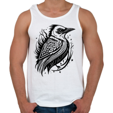 PRINTFASHION madárka - Férfi atléta - Fehér