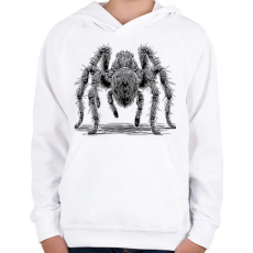 PRINTFASHION Madárpók / Tarantula / Pók rajz - Gyerek kapucnis pulóver - Fehér