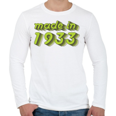 PRINTFASHION made-in-1933-green-grey - Férfi hosszú ujjú póló - Fehér
