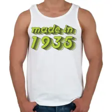 PRINTFASHION made-in-1935-green-grey - Férfi atléta - Fehér atléta, trikó