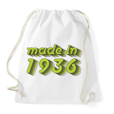 PRINTFASHION made-in-1936-green-grey - Sportzsák, Tornazsák - Fehér tornazsák