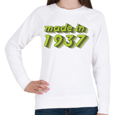 PRINTFASHION made-in-1937-green-grey - Női pulóver - Fehér női pulóver, kardigán