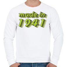 PRINTFASHION made-in-1941-green-grey - Férfi pulóver - Fehér