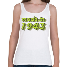 PRINTFASHION made-in-1943-green-grey - Női atléta - Fehér női trikó