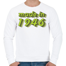 PRINTFASHION made-in-1946-green-grey - Férfi pulóver - Fehér