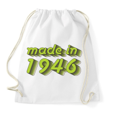 PRINTFASHION made-in-1946-green-grey - Sportzsák, Tornazsák - Fehér tornazsák
