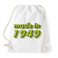 PRINTFASHION made-in-1949-green-grey - Sportzsák, Tornazsák - Fehér tornazsák