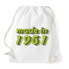 PRINTFASHION made-in-1951-green-grey - Sportzsák, Tornazsák - Fehér tornazsák