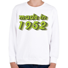 PRINTFASHION made-in-1952-green-grey - Gyerek pulóver - Fehér gyerek pulóver, kardigán