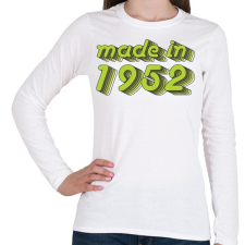 PRINTFASHION made-in-1952-green-grey - Női hosszú ujjú póló - Fehér női póló