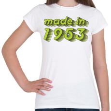 PRINTFASHION made-in-1953-green-grey - Női póló - Fehér