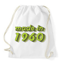 PRINTFASHION made-in-1960-green-grey - Sportzsák, Tornazsák - Fehér tornazsák