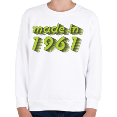 PRINTFASHION made-in-1961-green-grey - Gyerek pulóver - Fehér