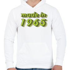 PRINTFASHION made-in-1965-green-grey - Férfi kapucnis pulóver - Fehér férfi pulóver, kardigán