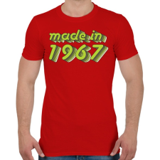 PRINTFASHION made-in-1967-green-grey - Férfi póló - Piros férfi póló