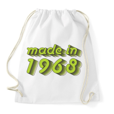 PRINTFASHION made-in-1968-green-grey - Sportzsák, Tornazsák - Fehér tornazsák