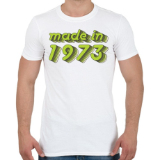 PRINTFASHION made-in-1973-green-grey - Férfi póló - Fehér