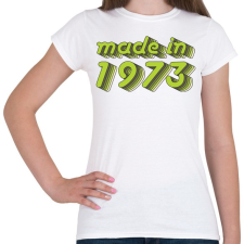 PRINTFASHION made-in-1973-green-grey - Női póló - Fehér női póló