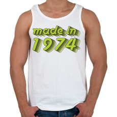PRINTFASHION made-in-1974-green-grey - Férfi atléta - Fehér