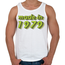 PRINTFASHION made-in-1979-green-grey - Férfi atléta - Fehér atléta, trikó