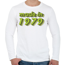PRINTFASHION made-in-1979-green-grey - Férfi hosszú ujjú póló - Fehér férfi póló