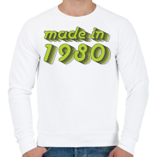 PRINTFASHION made-in-1980-green-grey - Férfi pulóver - Fehér férfi pulóver, kardigán