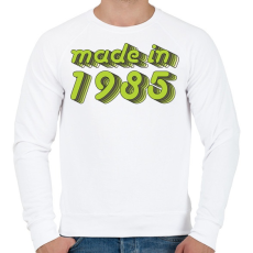 PRINTFASHION made-in-1985-green-grey - Férfi pulóver - Fehér