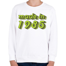 PRINTFASHION made-in-1985-green-grey - Gyerek pulóver - Fehér gyerek pulóver, kardigán