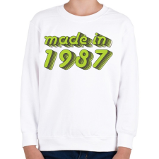 PRINTFASHION made-in-1987-green-grey - Gyerek pulóver - Fehér gyerek pulóver, kardigán