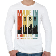 PRINTFASHION Made in 1988 - Férfi hosszú ujjú póló - Fehér férfi póló