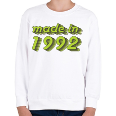 PRINTFASHION made-in-1992-green-grey - Gyerek pulóver - Fehér