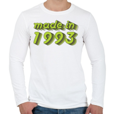PRINTFASHION made-in-1993-green-grey - Férfi hosszú ujjú póló - Fehér