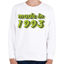 PRINTFASHION made-in-1993-green-grey - Gyerek pulóver - Fehér gyerek pulóver, kardigán