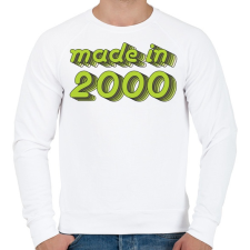 PRINTFASHION made-in-2000-green-grey - Férfi pulóver - Fehér férfi pulóver, kardigán