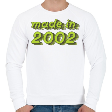 PRINTFASHION made-in-2002-green-grey - Férfi pulóver - Fehér férfi pulóver, kardigán