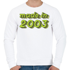PRINTFASHION made-in-2003-green-grey - Férfi pulóver - Fehér férfi pulóver, kardigán