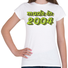 PRINTFASHION made-in-2004-green-grey - Női póló - Fehér női póló