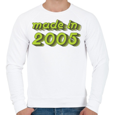 PRINTFASHION made-in-2005-green-grey - Férfi pulóver - Fehér férfi pulóver, kardigán