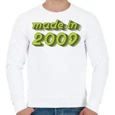 PRINTFASHION made-in-2009-green-grey - Férfi pulóver - Fehér